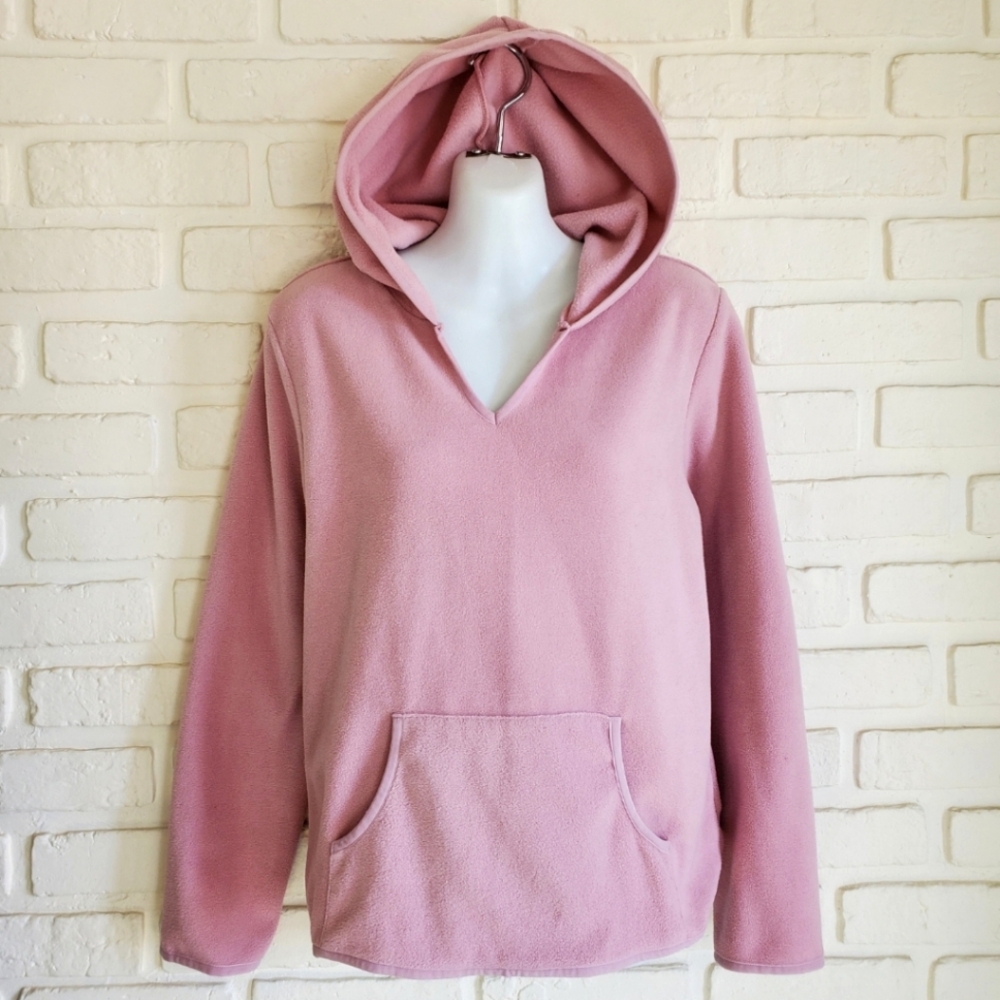 R&R Sport Fleece Sports Sweater Hoodie Pink Vintage Size Medium